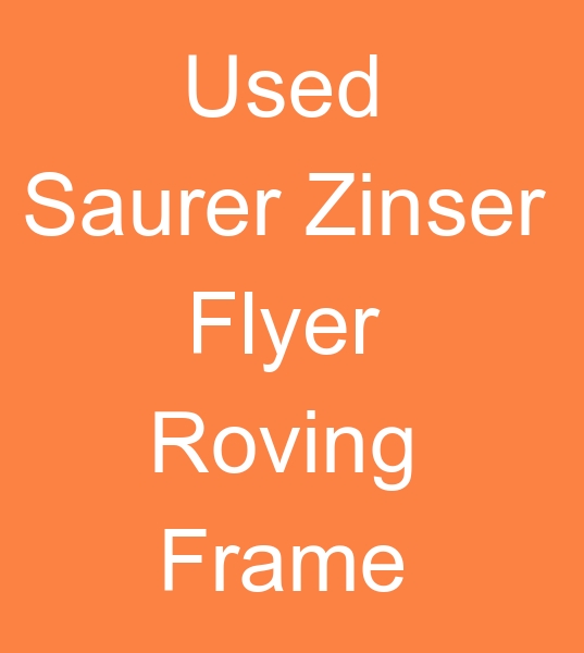 Used Saurer Zinser Flyer roving frame, Saurer Zinser 668 roving frame for sale,