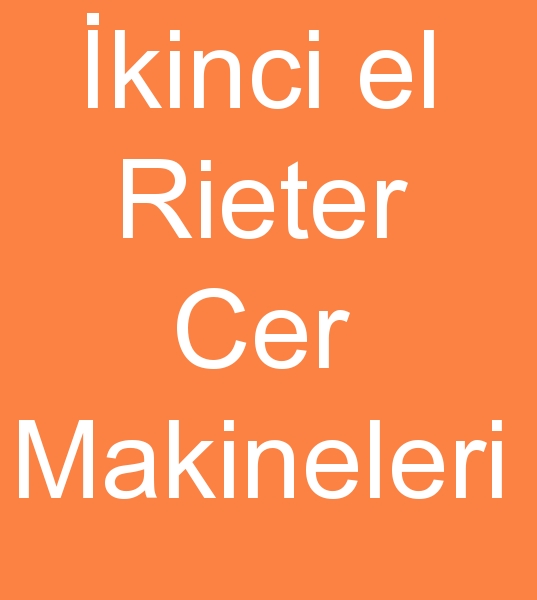  kinci el Rieter Cer makineleri, Sahibinden satlk cer makinalar, Satlk cer makineleri,