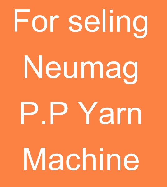 for seling NEUMAG P.P. machine, used NEUMAG P.P. YARN machines, For sale NEUMAG Polipropilen