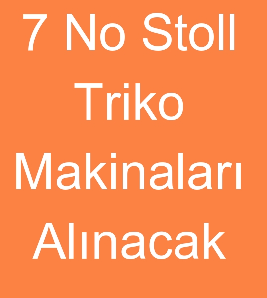 7 No Stoll triko makinalar alcs, 7 gg Stoll triko makineleri arayanlar