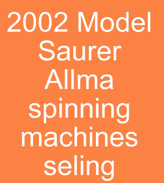  kinci el Saurer Allma Fantazi iplik makineleri, 2002 Model Saurer Allma iplik makineleri, 