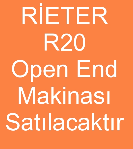 Satlk RETER R20 Open End makinas, kinci el RETER R20 Open End makinesi,