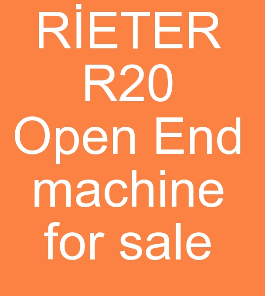  Satlk RETER R20 Open End iplik makinalar, RETER R 20 Open End iplik makineleri, Satlk RETER R20 iplik makinas,