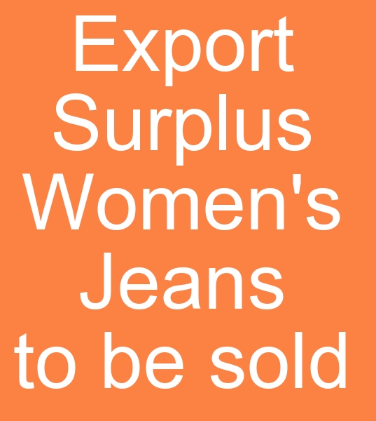 Export surplus Women's Jeans to be sold