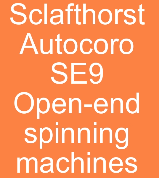  kinci el Sclafthorst SE9 Open End iplik makineleri, Satlk Sclafthorst Autocoro Open End iplik makinas,