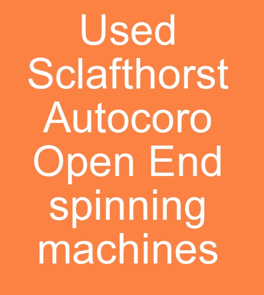 Satlk Sclafthorst SE9 Open End iplik makinas, kinci el Sclafthorst SE9 Open End iplik makineleri,