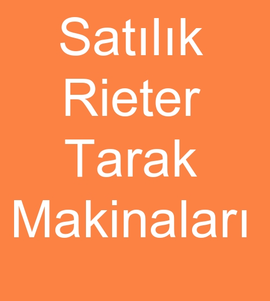  Satlk Rieter C60 Tarak makinalar,  kinci el Rieter C60 Tarak makineleri, Satlk Rieter Tarak makinalar,