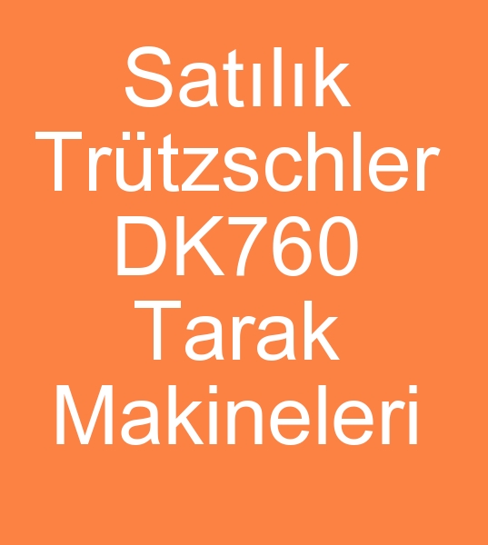 kinci el Satlk Trutzschler DK760 Tarak makinesi, Satlk Trtzschler Tarak makianalar,