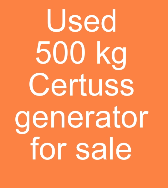  Satlk 500 kg Certuss buhar jeneratr, kinci el 500 kg Certuss buhar jeneratrleri,