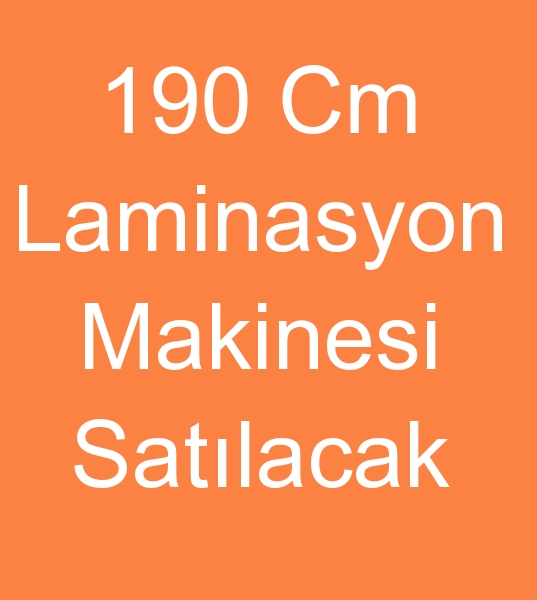 190 cm Su bazl Laminasyon makineleri,  Satlk Su bazl Kuma laminasyon makinesi, 