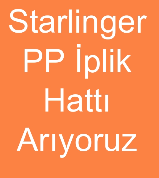 Starlinger pp iplik hatt arayanlar, Starlinger pp iplik makinas arayanlar