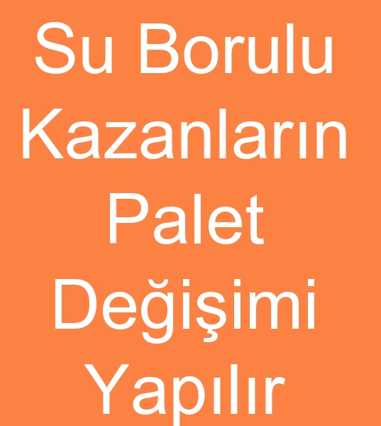 Su borulu dner zgaral kazanlarn palet deiimi yapanlar, Su borulu dner zgaral Kazan paleti deitirenler