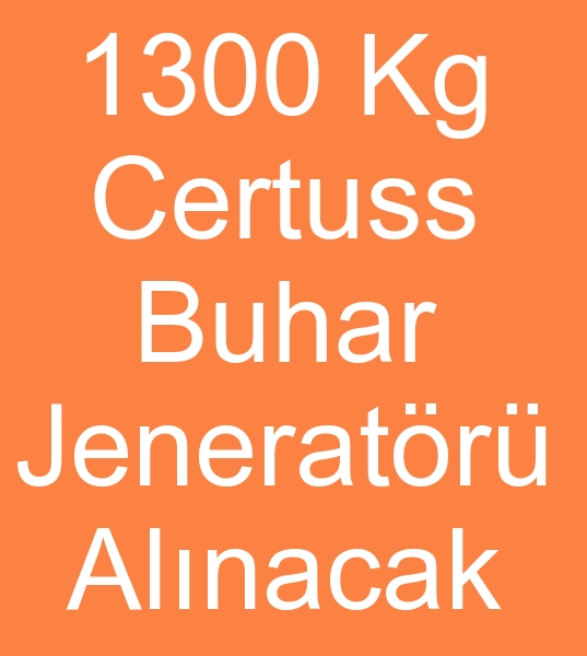 1300 Kg Certuss buhar jeneratr alcs, 1300 kg Buhar jeneratleri mterisi, kinci el buhar jeneratr 