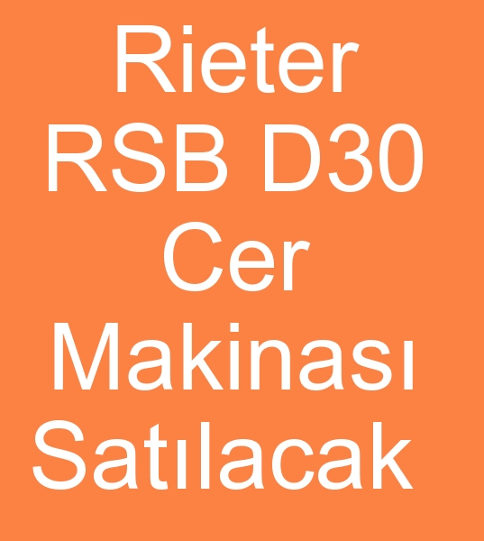 Satlk Rieter RSB D30 cer makinas,  kinci el Rieter RSB D30 cer makinalar, Satlk 18 in ritere cer makinas, Satlk rieter 18 in cer makinas,