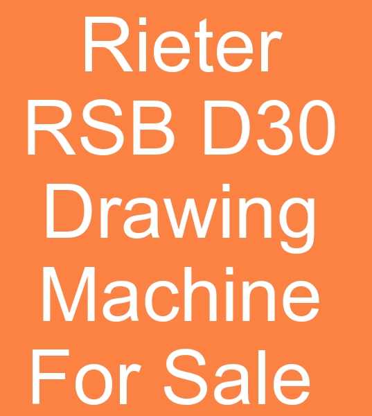 for sale RSB D30 RIETER Drawing machines, used Rieter RSB D30 Finisher Drawing machine, 