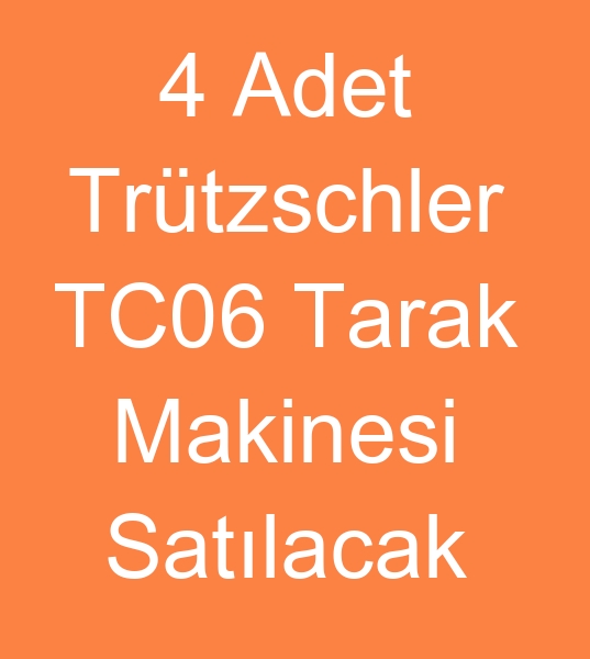 kinci el Trtzschler Tarak Makineleri satcs, Satlk TC06 Trtzschler Tarak Makinesi,