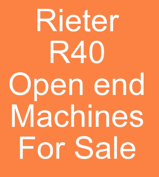 5 Pcs Rieter R40 Open end machines will be sold