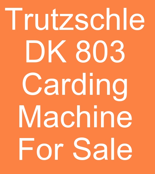 For sale Trutzschler DK 803 carding machine,  Second hand Trutzschler DK 803 carding machine, Used Trutzschler DK 803 carding machine,