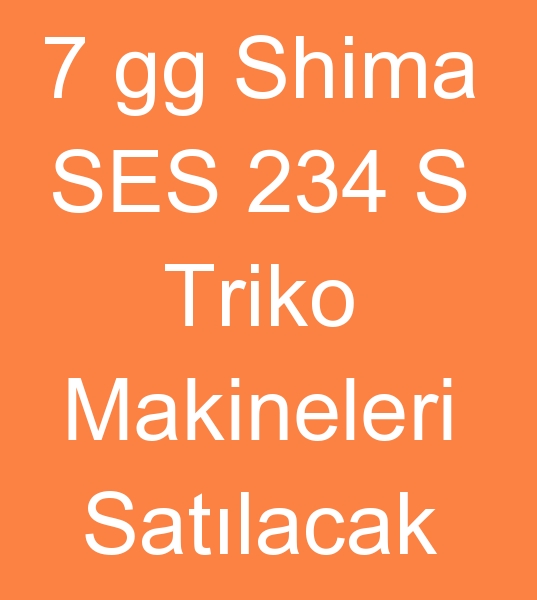 Satlk shima triko makinas, kinci el shima triko makinalar, 7 gg Shima triko makineleri,