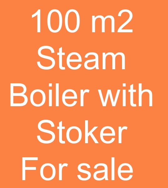 steam boiler for sale, Used 100 m2 steam boilers, solid fuel steam boiler for sale, used solid fuel steam boilers