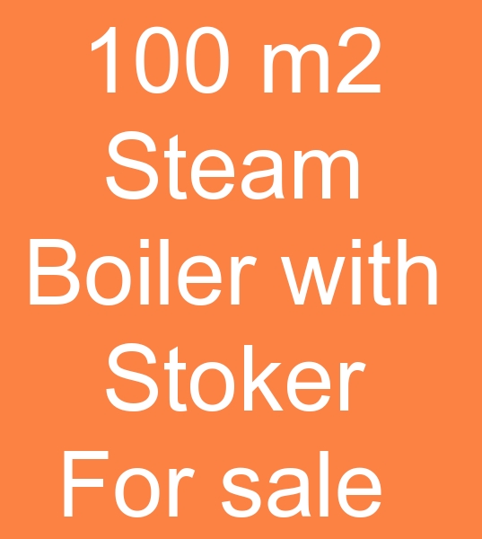 steam boiler for sale, Used 100 m2 steam boilers, solid fuel steam boiler for sale, used solid fuel steam boilers