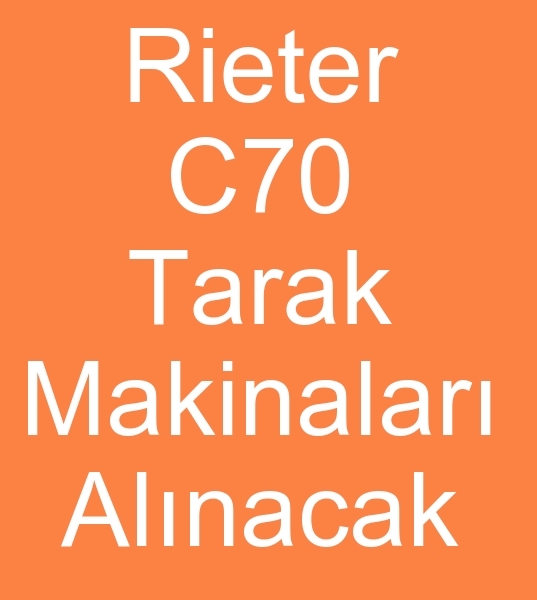 Satlk Rieter C70 tarak makinas arayanlar, kinci el Rieter C70 tarak makinesi arayanlar, Satlk Rieter C70 tarak makinalar