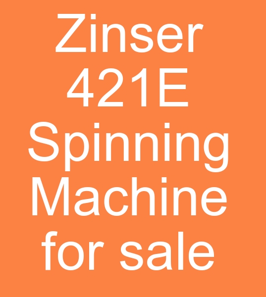 Zinser 421E Acrylic Spinning Machine for Sale, Zinser 421E Spinning Machine for Sale,