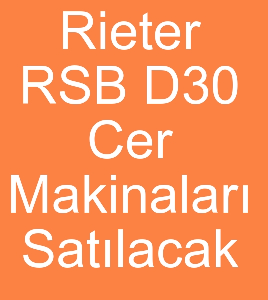 Satlk rieter RSB D30 cer makinas, kinci el rieter RSB D30 cer makinalar, Satlk rieter RSB D30 cer makineleri,