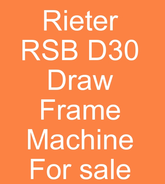 Rieter RSB D30 Draw Frame machine for sale