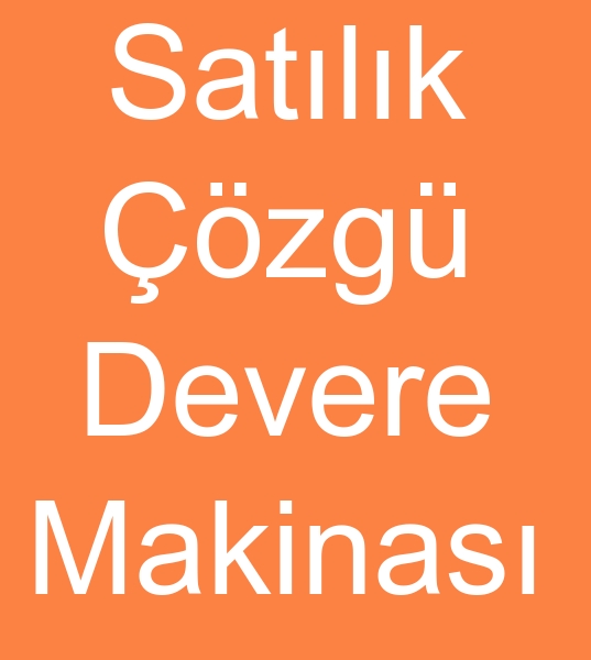 Satlk zg devere makinesi, Devren satlk zg devere makinesi, kinci el zg makinas