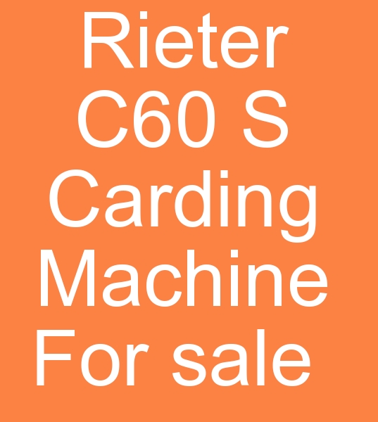 Used Rieter C60 S Carding Machine, For sale Rieter C60 S Carding Machine, 