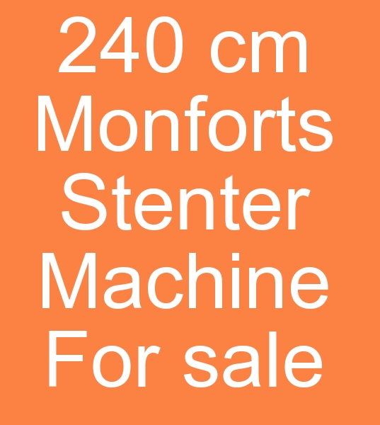 240 cm monforts stenter machine for sale, Used 240 cm Monforts stenter machine, 240 cm stenter machines for sale,