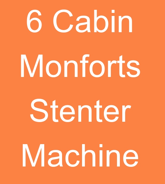 6 Cabin Monforts stenter machine, Horizontal chain Monforts stenter machine,