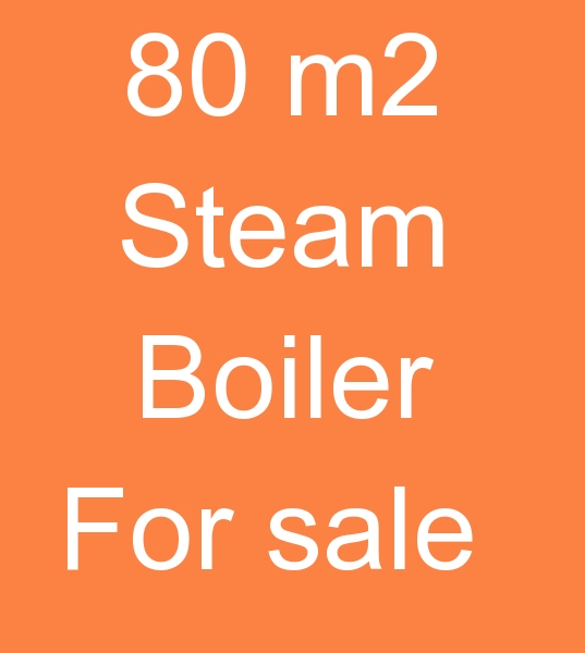 Steam boilers for sale, Used steam boilers, 80 m2 steam boiler for sale, used 80 m2 steam boiler,