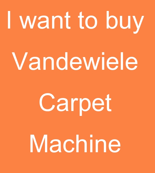 Vandewiele carpet machine seekers for sale, Used vandewiele carpet machine seekers, 