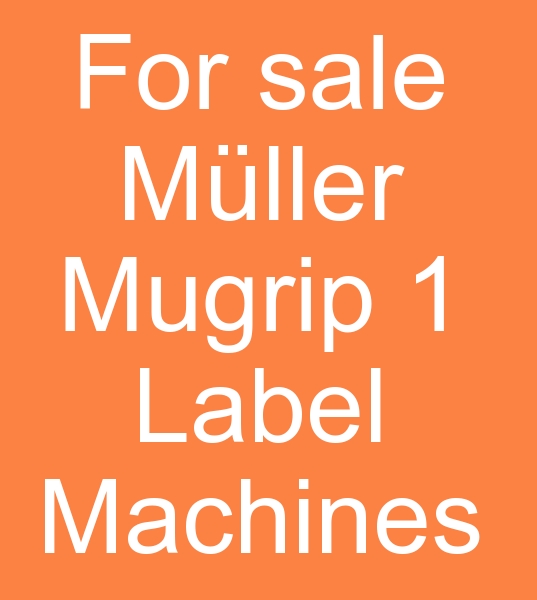 Mller mugrip 1 label weaving machines for sale, Used muller mugrip 1 label weaving machines,