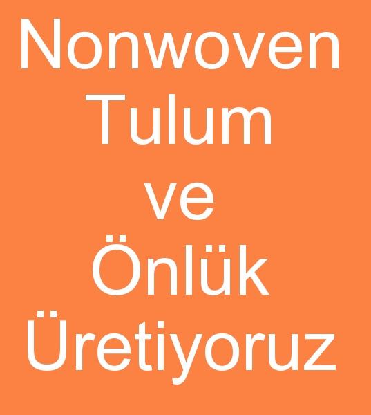 Tek kullanmlk Ziyareti tulumu reticisi,  Tek kullanmlk nlk reticisi, Nonwoven nlk imalats,