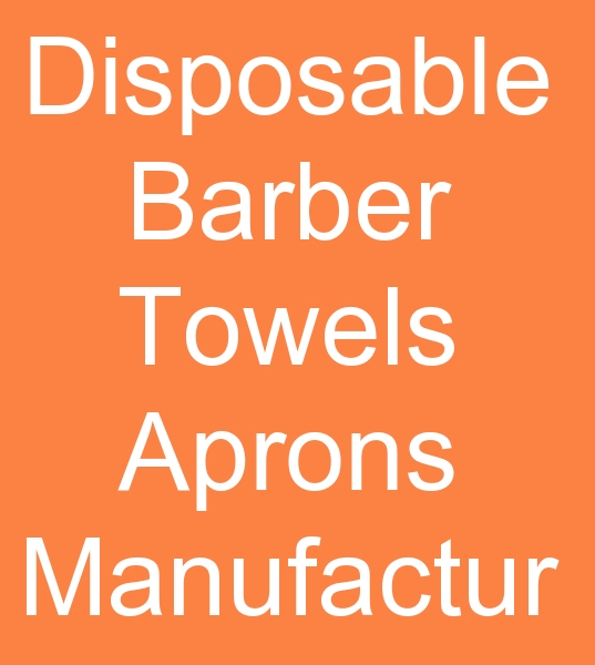 Disposable barber towels manufacturer, disposable barber apron supplier, disposable hair cut aprons seller,