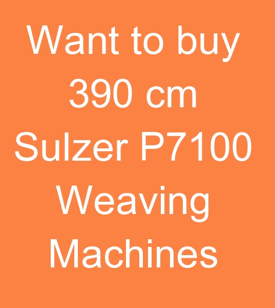 Sulzer P7100 Weaving machines for sale, Used Sulzer P7100 Seekers, 390 cm Sulzer P7100 