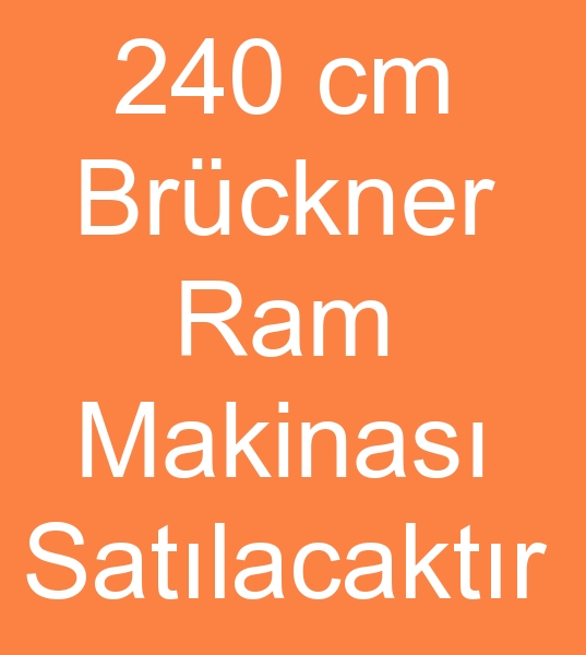 , kinci el Bruckner ram makinesi, Satlk Bruckner 240 cm ram makinesi