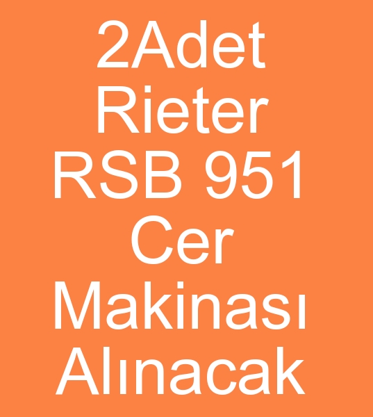 Satlk Rieter cer makinas arayanlar, kinci el Cer makinalar arayanlar, 