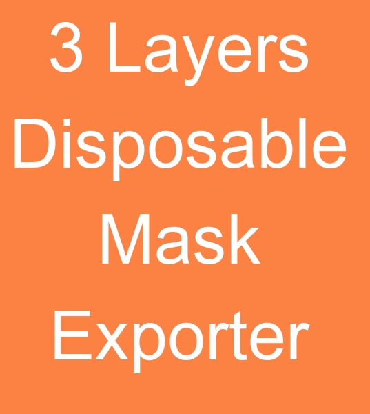 Disposable mask manufacturer, 3-Layer mask manufacturer, 3-Layer mask manufacturers,