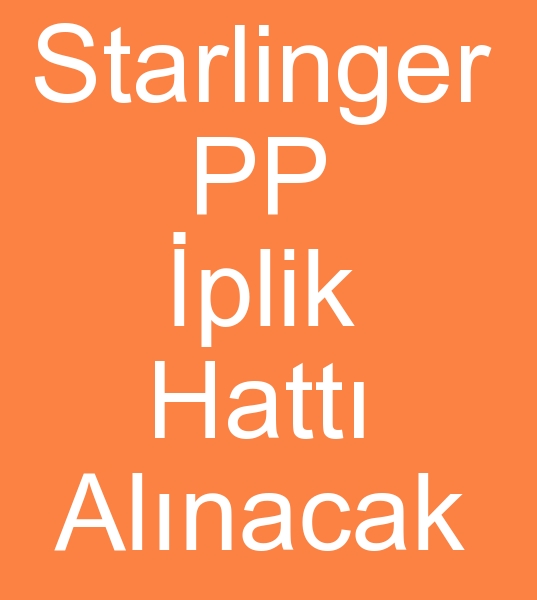 Starlinger pp iplik makinalar arayanlar, Starlinger pp Ekstruder makinas arayanlar, 