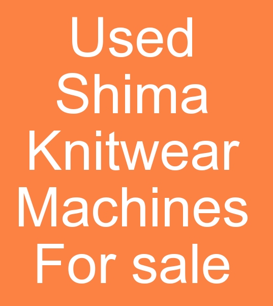 Shima knitwear machines for sale, Shima weaving machines for sale, 