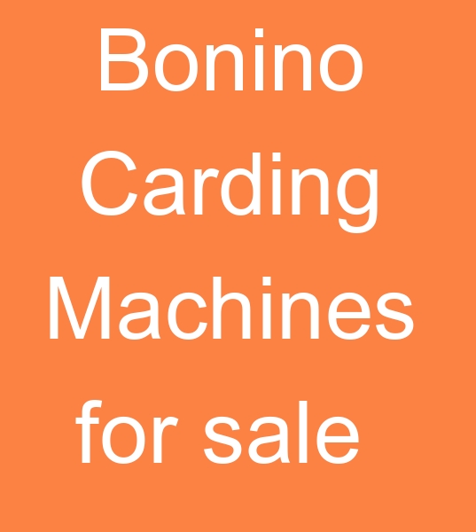 Yarn carding machines for sale, Used yarn cards, Bonino carding machines for sale, 