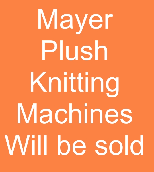 Plush knitting machines for sale, Used plush knitting machines,