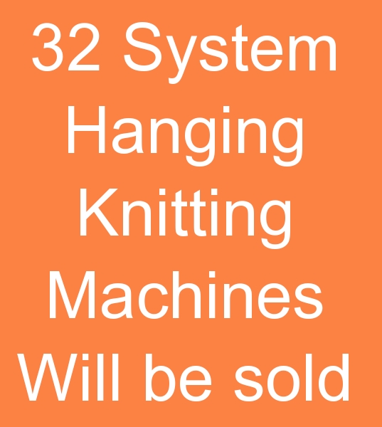Used Hanging circular knitting machines, Hanging knitting machines for sale,