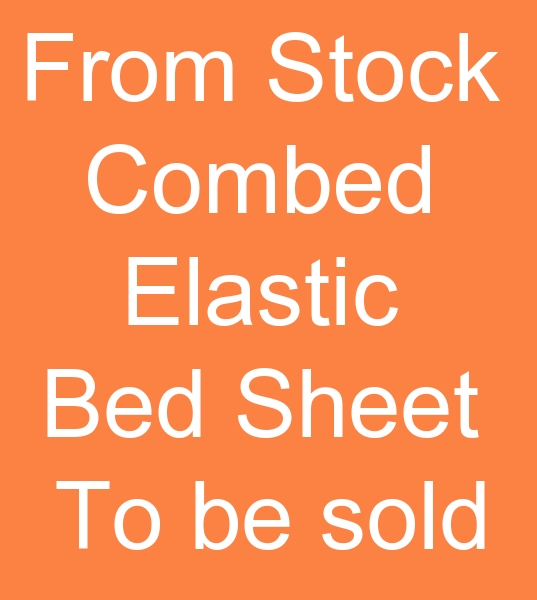 Wlastic combed cotton sheet, Exported surplus knitted fitted sheet, Combed cotton bed sheet