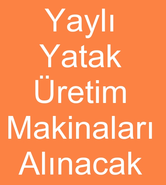 Satlk yayl yatak makinalar arayanlar, kinci el yayl yatak makineleri arayanlar