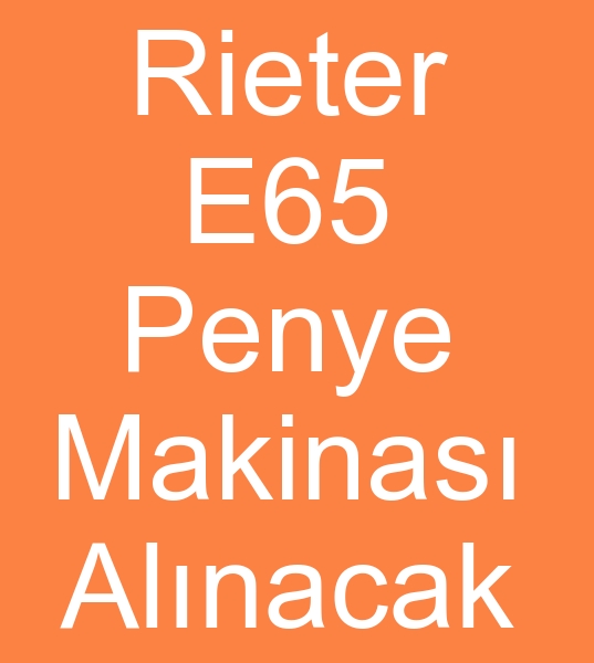 kinci el Rieter E65 Penye makinalar, Satlk Rieter E65 pemye makineleriRieter penye makineleri